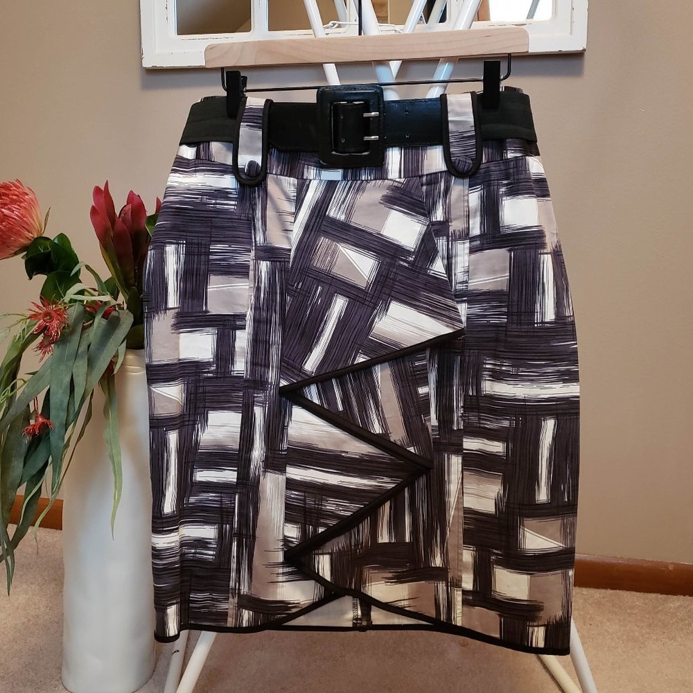 Julie Mitchell Printed Skirt with Ruffle